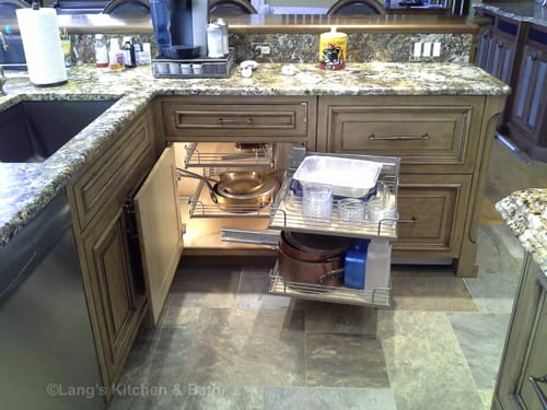 How Important is Kitchen Cabinet Lighting? CornerCabinetPullOutDitmarforblog